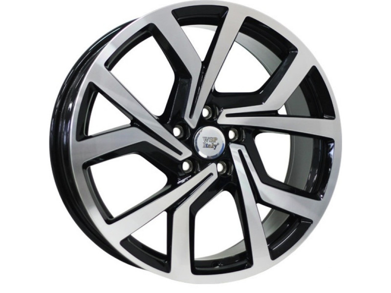 Литые диски WSP Italy Volksvagen (W469) Giza 7.5x18 5x112 ET51 DIA57.1 GLOSSY BLACK POLISHED