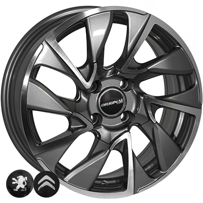 Replica Peugeot FR641 GMF R16 W6.5 PCD4x108 ET25 DIA65.1