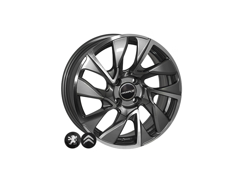 Replica Peugeot FR641 GMF R16 W6.5 PCD4x108 ET25 DIA65.1