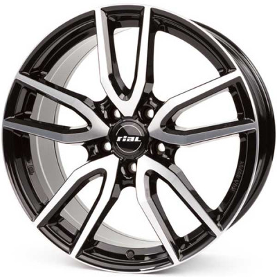 Rial Torino diamond black front polished R18 W8.0 PCD5x114.3 ET35 DIA70.1