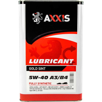 Масло AXXIS Gold Sint A3/B4 5W-40 (5л)