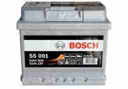 Аккумулятор  BOSCH (S5001) 52Ah-12v, EN520