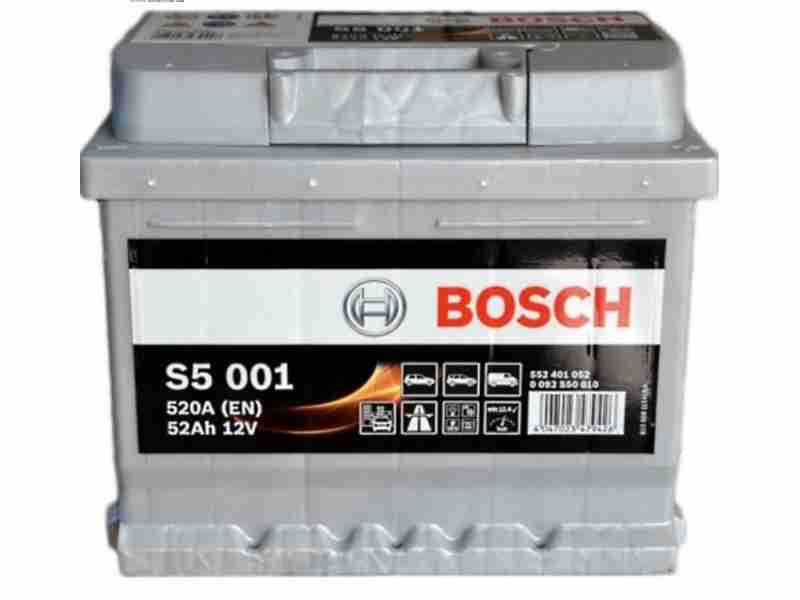 Акумулятор BOSCH (S5001) 52Ah-12v, EN520
