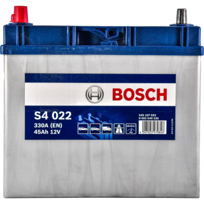 Акумулятор BOSCH (S4022) 45Ah-12v, EN330