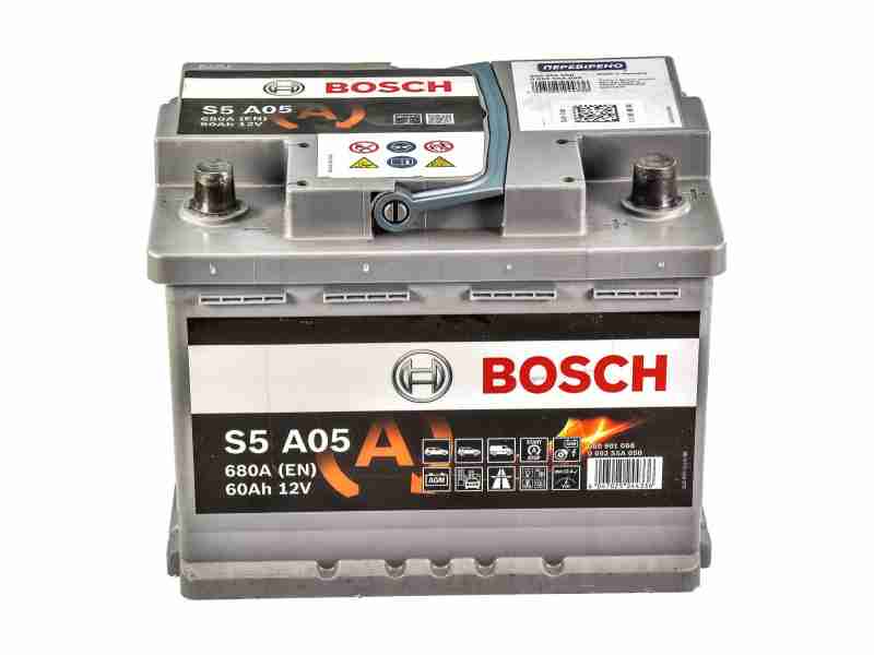 Аккумулятор  BOSCH AGM (S5A05) 60Ah-12v, EN680