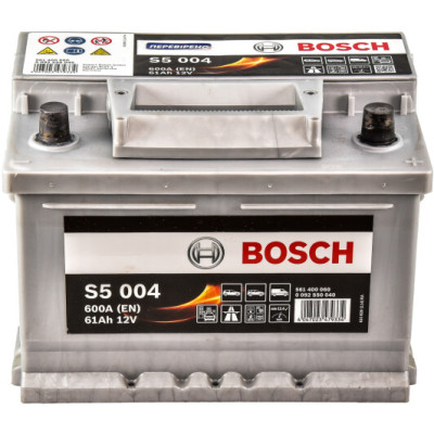 Аккумулятор  BOSCH (S5004) 61Ah-12v, EN600
