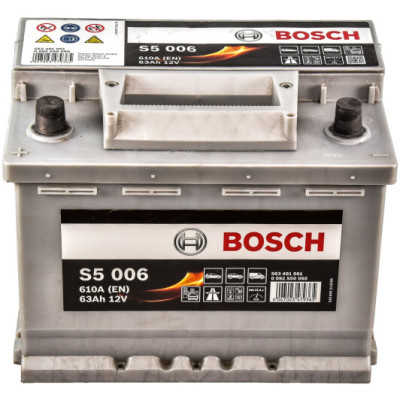 Акумулятор BOSCH (S5006) 63Ah-12v, EN610