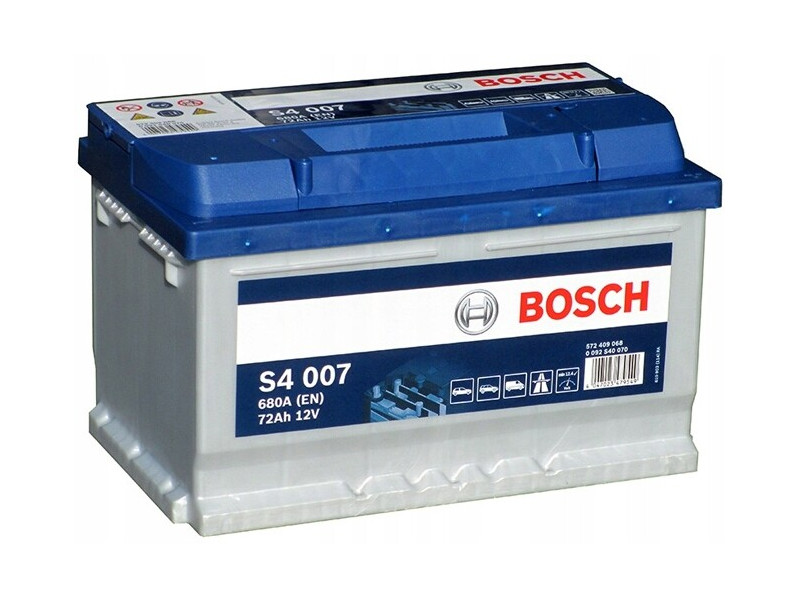 Аккумулятор  BOSCH (S4007) 72Ah-12v, EN680