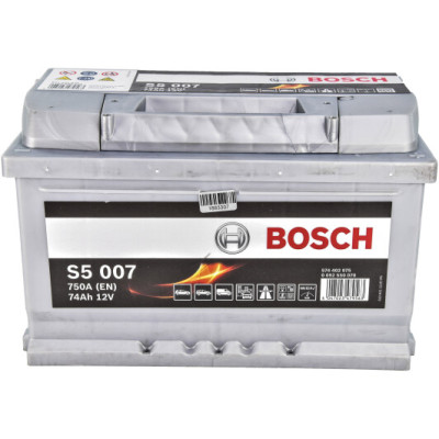 Аккумулятор  BOSCH (S5007) 74Ah-12v, EN750