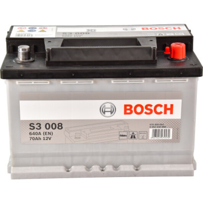Аккумулятор  BOSCH (S3008) 70Ah-12v, EN640