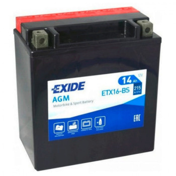 Акумулятор EXIDE (ETX16-BS) 14Ah-12v, EN215