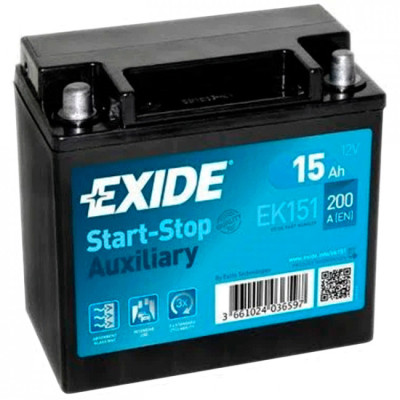 Акумулятор EXIDE AUXILIARY (EK151) 15Ah-12v, EN200