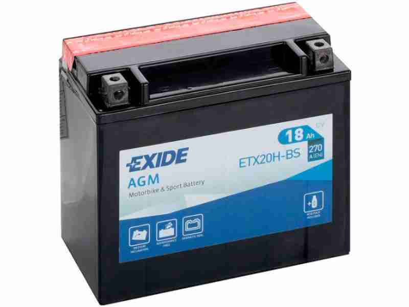 Аккумулятор  EXIDE (ETX20H-BS) 18Ah-12v, EN270