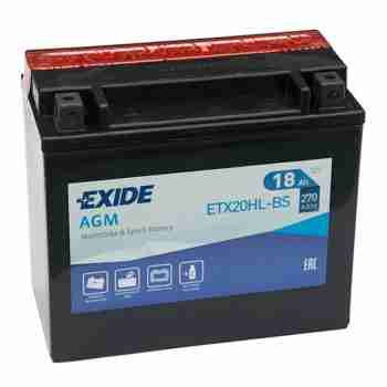 Акумулятор EXIDE (ETX20HL-BS) 18Ah-12v, EN270