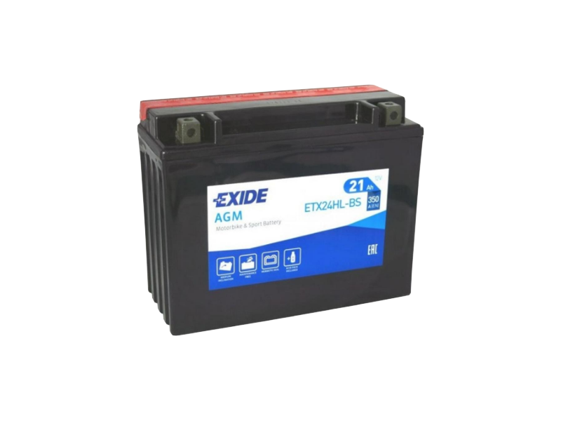 Акумулятор EXIDE (ETX24HL-BS) 21Ah-12v, EN350