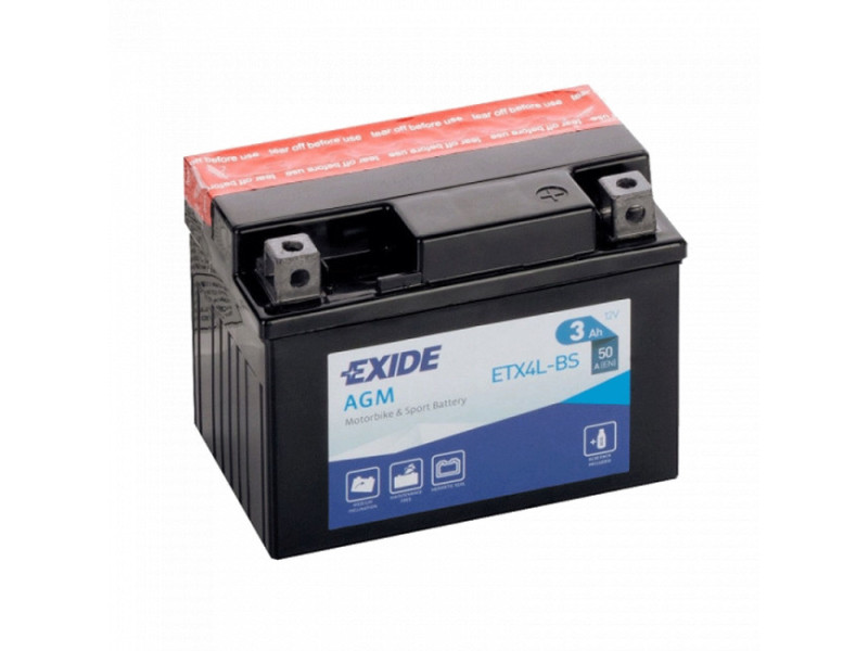 Аккумулятор  EXIDE (ETX4L-BS) 3Ah-12v, EN50