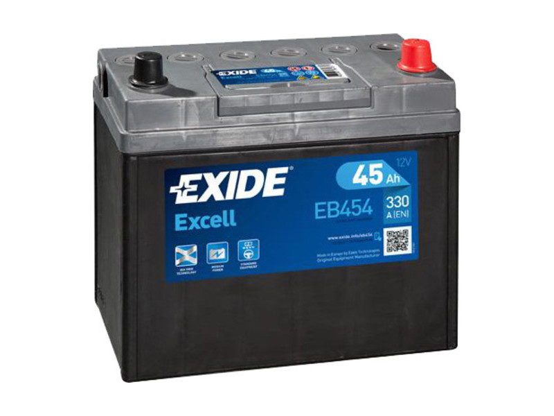 Акумулятор EXIDE EXCELL (EB454) 45Ah-12v, EN330