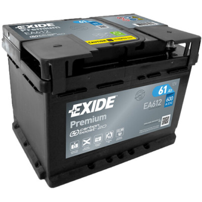 Аккумулятор  EXIDE PREMIUM (EA612) 61Ah-12v, EN600