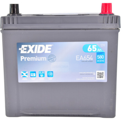 Акумулятор EXIDE PREMIUM (EA654) 65Ah-12v, EN580