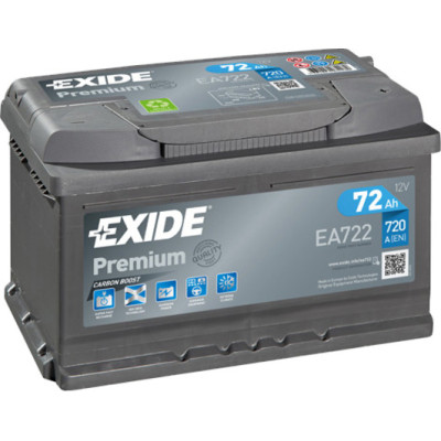 Акумулятор EXIDE PREMIUM (EA722) 72Ah-12v, EN720