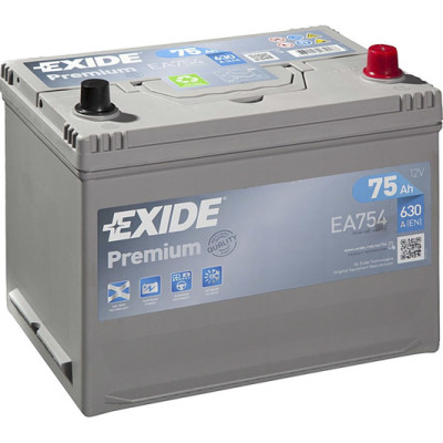 Акумулятор EXIDE PREMIUM (EA754) 75Ah-12v, EN630