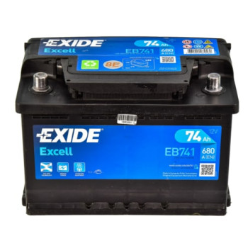 Аккумулятор EXIDE EXCELL 74Ah-12v, L, EN680