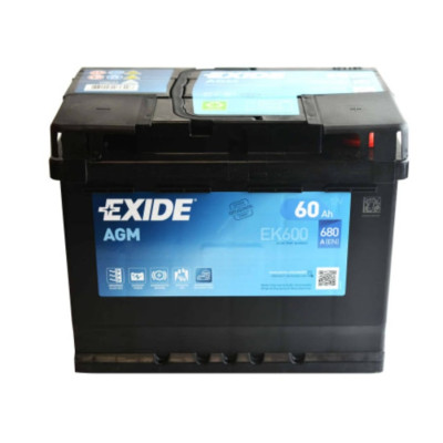 Акумулятор  EXIDE AGM 60Ah-12v, R, EN680