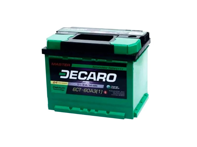 Акумулятор  DECARO MASTER  60Ah-12v, L, EN580