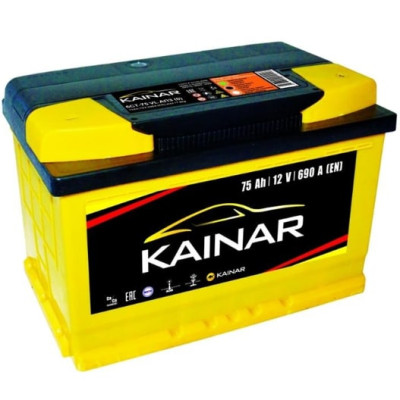 Акумулятор  KAINAR Standart+ 75Ah-12v, R, EN690