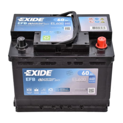 Аккумулятор EXIDE EFB 60Ah-12v, R, EN640