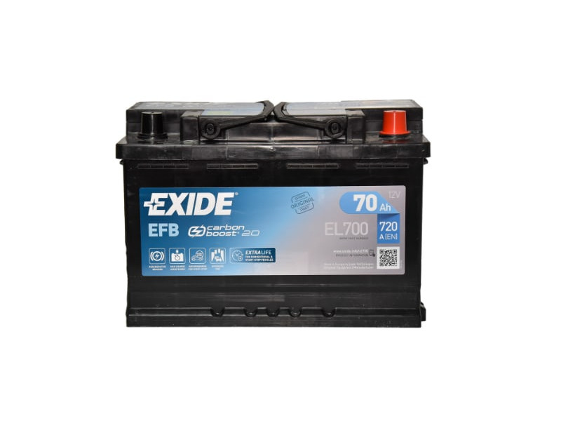 Аккумулятор EXIDE EFB 70Ah-12v, R, EN760