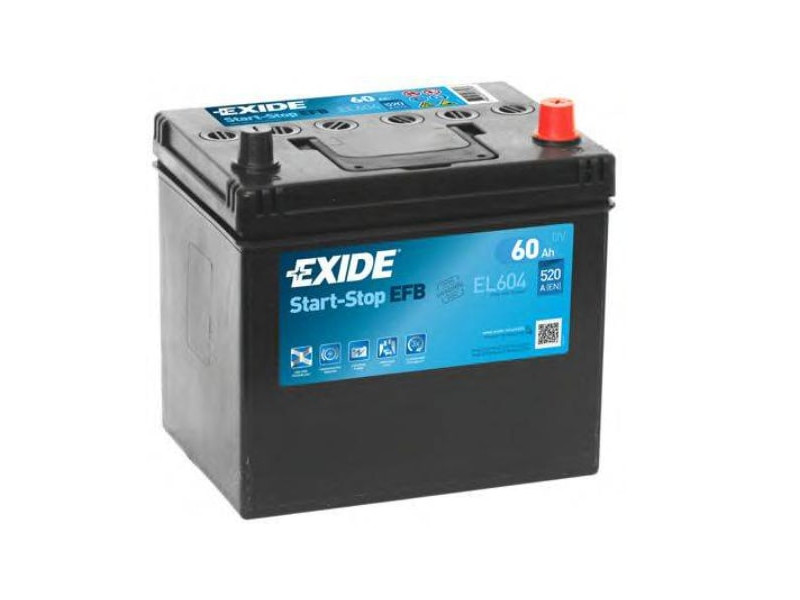 Акумулятор  EXIDE START-STOP EFB 60Ah-12v, R, EN520