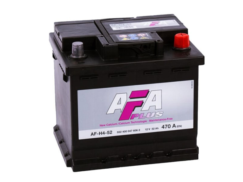 Акумулятор AFA 52Ah-12v, R, EN470