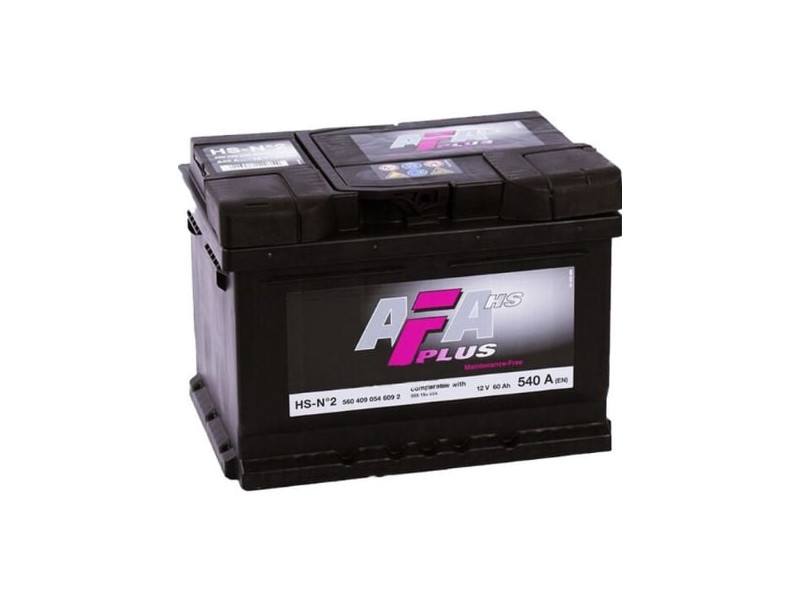 Аккумулятор AFA 60Ah-12v, R, EN540