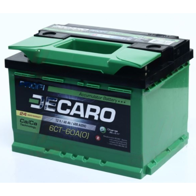 Акумулятор  DECARO PROFI 60Ah-12v, R, EN600