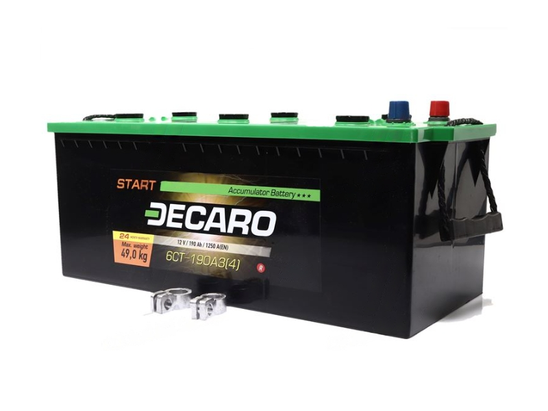 Акумулятор  DECARO START 190Ah-12v, R, EN1250