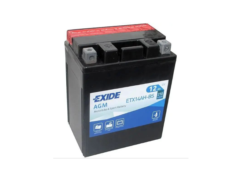 Акумулятор  EXIDE AGM (ETX14AH-BS) 12Ah-12v, L, EN210