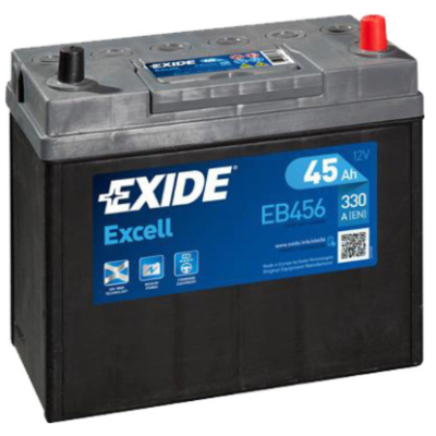 Аккумулятор EXIDE EXCELL (EB456) 45Ah-12v, R, EN300 Asia