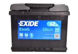 Акумулятор EXIDE EXCELL (EB620) 62Ah-12v, R, EN540