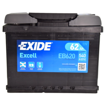 Акумулятор EXIDE EXCELL (EB620) 62Ah-12v, R, EN540