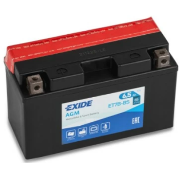 Акумулятор  EXIDE AGM (ET7B-BS) 6,5Ah-12v, L, EN85