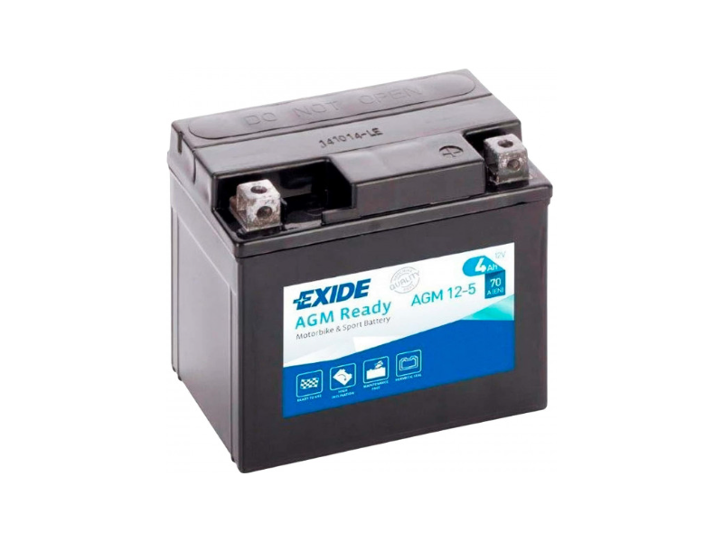 Акумулятор  EXIDE AGM (AGM12-5) 4Ah-12v, R, EN70