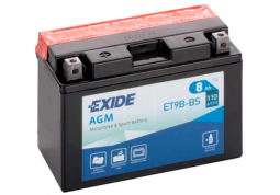 Аккумулятор EXIDE AGM (ET9B-BS) 8Ah-12v, L, EN110