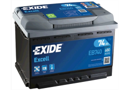 Акумулятор  EXIDE EXCELL (EB740) 74Ah-12v, R, EN680