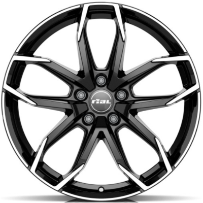 Диски Rial Lucca W7.5 R17 PCD5x108 ET52.5 DIA63.4 Black Poler