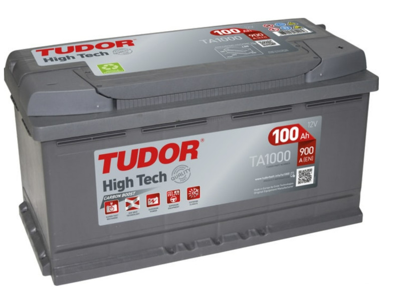Аккумулятор  Tudor 6CT-100 Аз HIGH-TECH  (900EN) (евро) TA1000