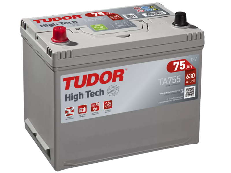 Акумулятор Tudor 6CT-75 Аз ASIA HIGH-TECH  (630EN) TA755