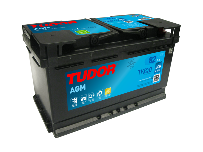 Аккумулятор  Tudor 6CT-82 Аз Start-and-Stop AGM  (800EN) (евро) TK820