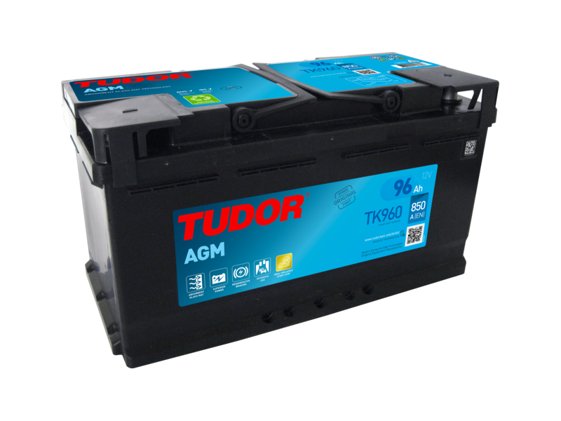 Аккумулятор  Tudor 6CT-96 Аз Start-and-Stop AGM  (850EN) (евро) TK960