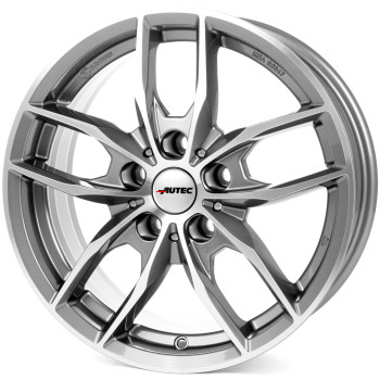 Диск Autec Bavaris Titanium Silver Polished R18 W8.0 PCD5x112 ET57 DIA66.6